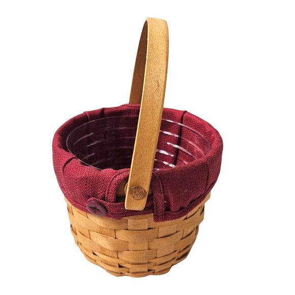 Longaberger Small Fruit Basket Protector Paprika Liner Set - Picture 5 of 7